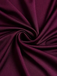 Sweetra Solid Boat Neck Flutter Sleeve Ruched Slim Waist Tee - Red Violet - View 6