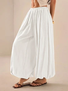 SHEIN PETITE Women Pants - White - View 6