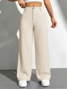 SHEIN PETITE Women Pants - Apricot - View 3