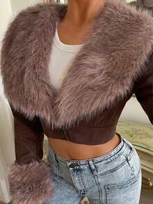 SHEIN SXY Women Jackets - Brown - View 3