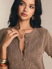 Poéselle Women Knit Tops - Khaki - View 3