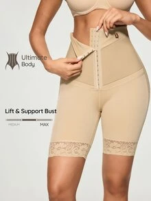 SHAPORA 1pc Women's Lace Patchwork Shaping Bottom - Apricot - View 1