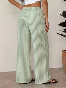 SHEIN PETITE 女士長褲 - 薄荷綠 - 查看 2