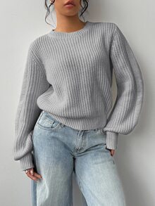 SHEIN Tween Girls Sweaters - Grey - View 1