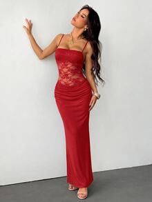 SHEIN PETITE 女式長裙 - 紅色 - 查看 5