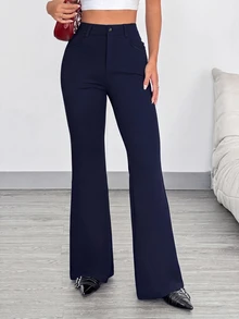 SHEIN EZwear 加大褲子 - 藏蓝色 - 查看 4