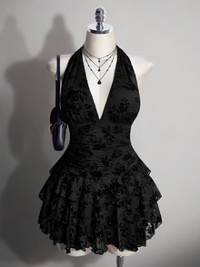 SHEIN ICON 加大洋裝 - 黑色 - 查看 1