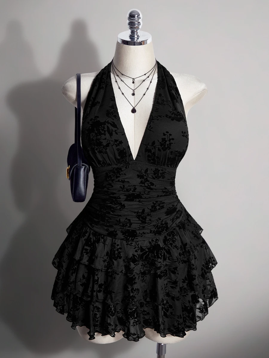 SHEIN ICON 加大洋裝 - 黑色 - 查看 1