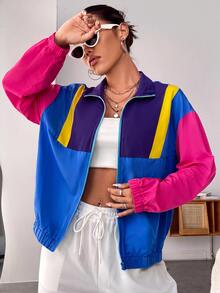 SHEIN EZwear 女式輕質夾克 - 寶藍色 - 查看 5