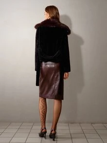 MOTF PREMIUM WOMEN FAUX FUR COATS - Black - View 3