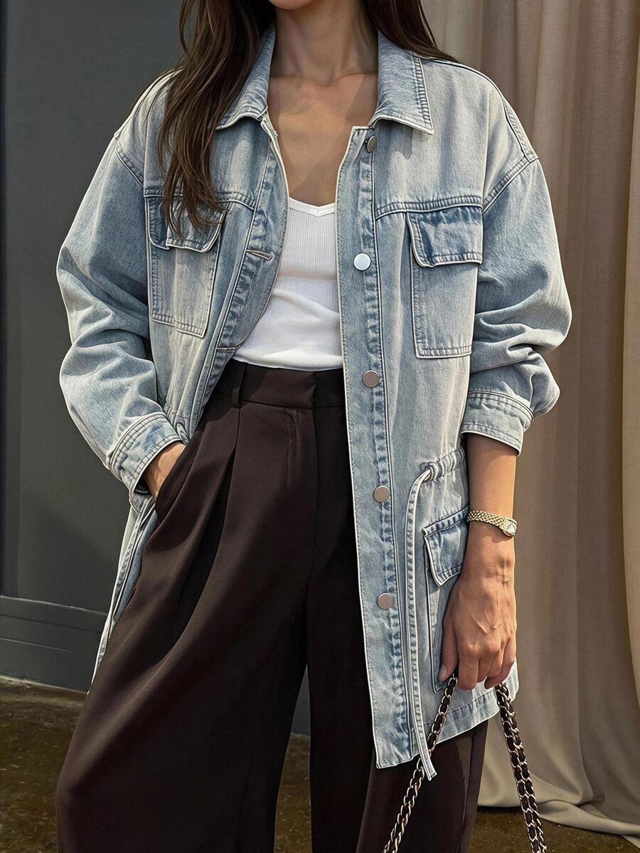 DAZY Women Denim Jackets & Coats Fall - Blue - View 1