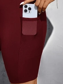 Shapeblank Leggings de talla grande - Burdeos - Ver 5