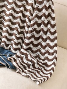 CosyJoli Áo len Plus Size - màu nâu - Xem 3