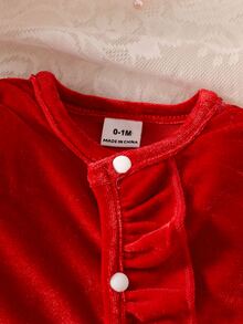 SHEIN Nyfödd Baby Jumpsuits - Bourgogne - Visa 6