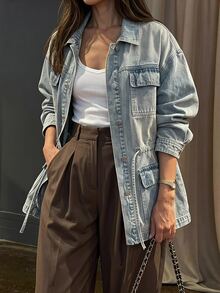 DAZY Women Denim Jackets & Coats Fall - Blue - View 2