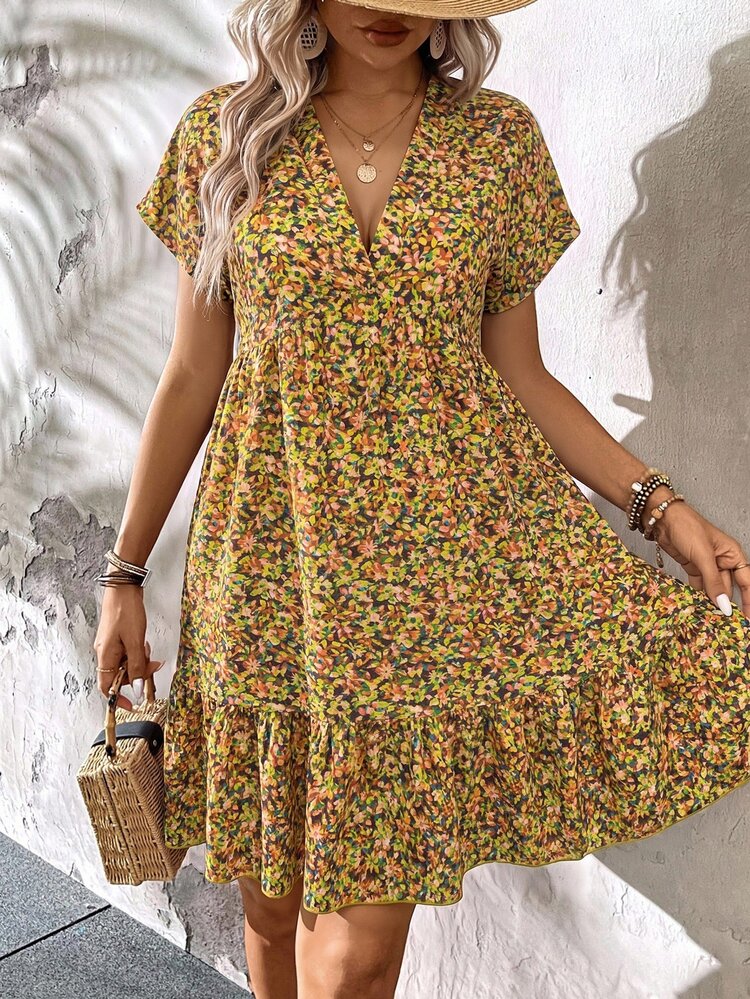 SHEIN LUNE Plus Size Dresses - Multicolor - View 1