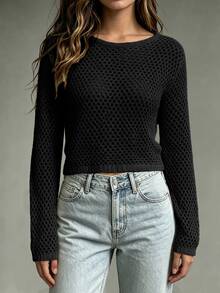 SHEIN Jerséis de Mujer - Negro - Ver 2