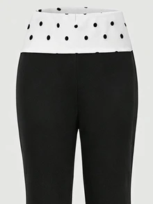 SHEIN Sparklyn Teen Girls Pants - Black and White - View 7