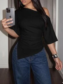 Slaydiva Camisetas de Mujer - Negro - Ver 5