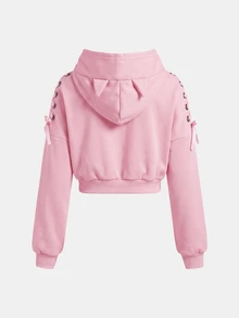 SHEIN Girlism Tween Girls Autumn Sweatshirts Kids - Pink - View 2