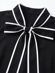 Balvessa Fall Clothes FOR WomenWomen Blouses & Shirts - Black and White - View 5