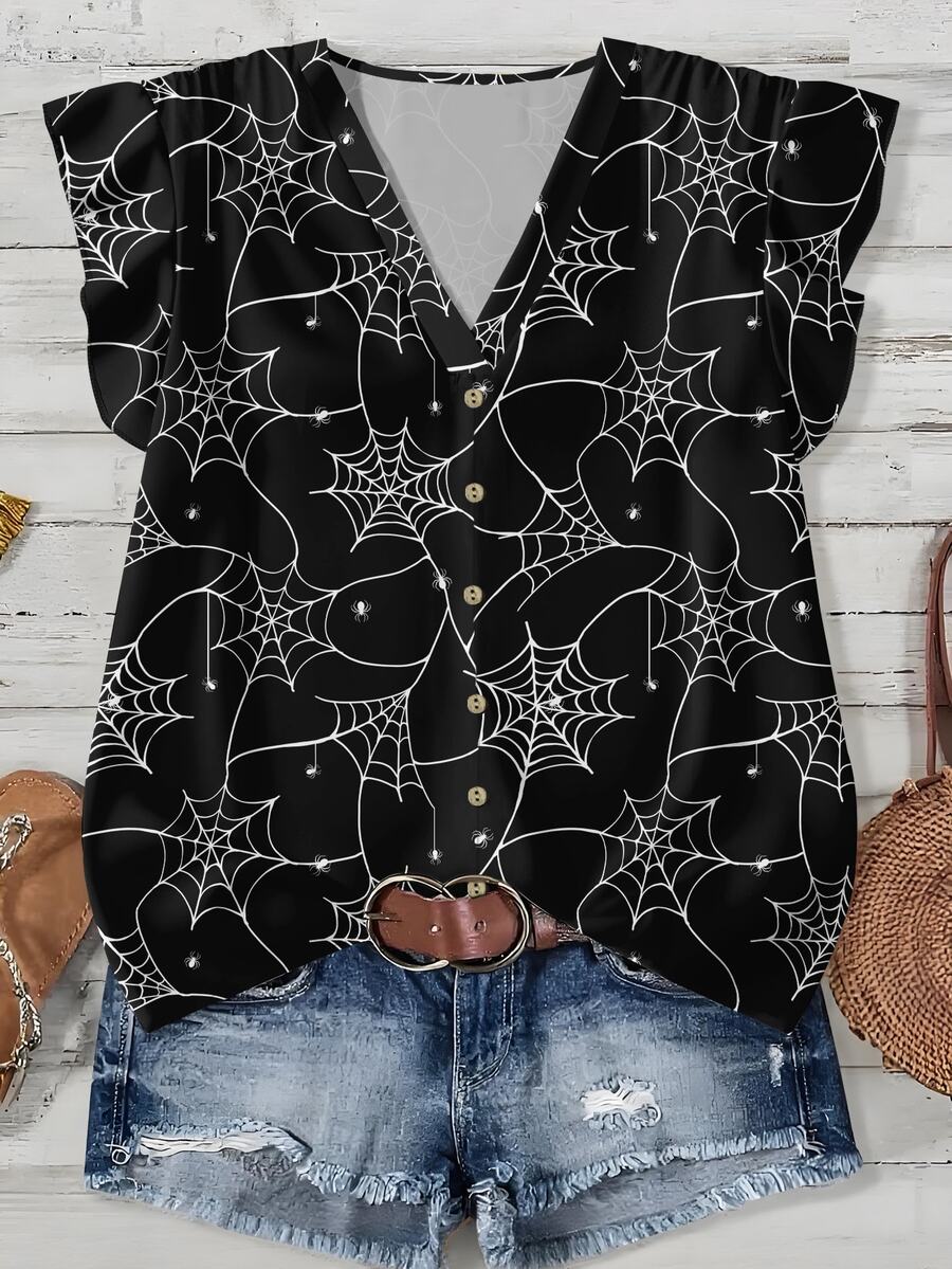Mellowie Plus Size Blouses - Multicolor - View 1