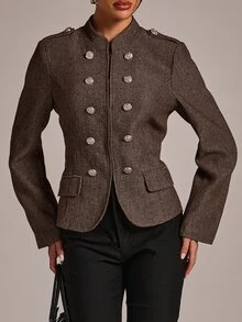 SHEIN BAE Women Coats - MultiWarna - View 5