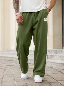 Manfinity Homme Pantalones de talla grande para hombre - Verde militar - Ver 3