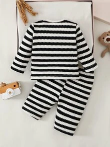 SHEIN Vintaside Kids 新生兒套裝 - 黑色 - 查看 2