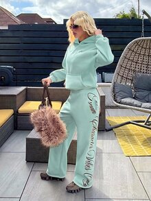 Muchica Women Two-Piece Outfits - Teal Blue - View 8