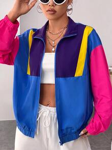 SHEIN EZwear 女式輕質夾克 - 寶藍色 - 查看 1