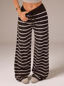 SHEIN Tall 女士毛衣褲子 - 棕色 - 查看 5