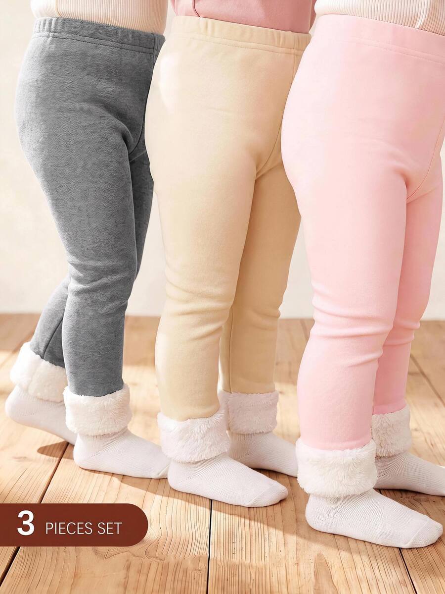 SHEIN 3PCS Baby Girls Bottoms - Multicolor - View 1