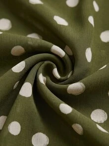 Aveloria Modichic Women Blouses Shirts Office Green Polka Dot Fall Vintage Casual French Elegant - Multicolor - View 8