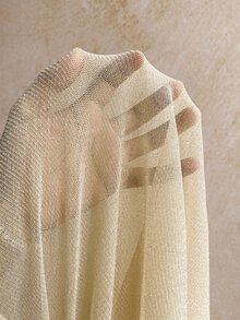 Soleia 女款純色不對稱下擺上衣與單肩抓褶洋裝時尚兩件套 - 金色 - 查看 8