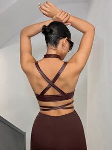 SHEIN ICON Women Tank Tops & Camis - Brown - View 2
