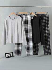 4PCS Teen Boys Pajamas - Multicolor - View 3