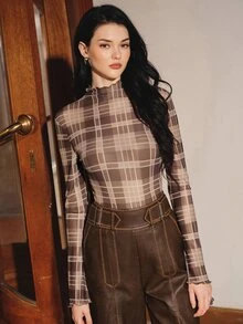 Anewsta Women T-Shirts - Coffee Brown - View 4