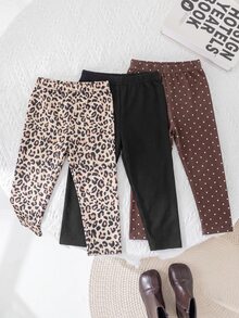 SHEIN 3PCS Baby Girls Bottoms - Multicolor - View 4