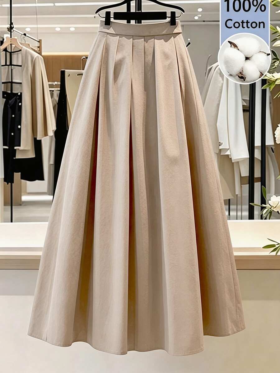 Franclia Women Skirts - Khaki - View 1