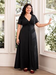 SHEIN CURVE+ Vestidos Tallas Grandes - Negro - Ver 3