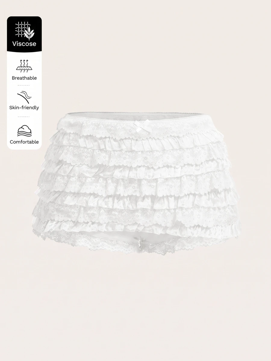 SHEIN ICON 女士短褲 - 白色 - 查看 1