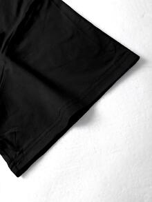 IslaSuriya Men Slogan & Skeleton Graphic Short Sleeve Tee - Black - View 7