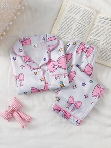 SHEIN بيجامات طفلة صغيرة - وردي - مشاهدة 4
