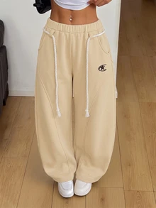SHEIN PETITE Women Pants - Camel - View 5