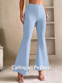 SHEIN PETITE Women Pants - Baby Blue - View 7