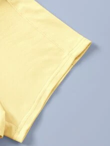 SHEIN Tween Girls T-Shirt Co-Ords - Yellow - View 4