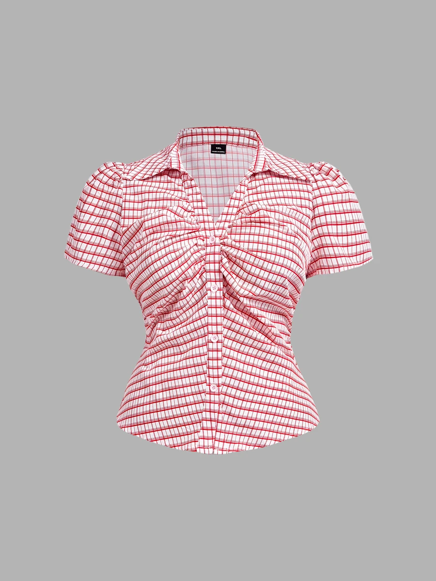 SHEIN MOD Plus Size Blouses - Baby Pink - View 1