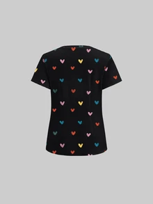 TaskEZ 1 pieza Estropajo con estampado de corazón & 1 pieza Pantalón - Multicolor - Ver 4
