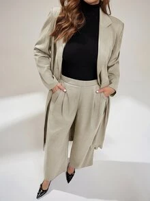 Auralis Plus Size Suit Sets - Aprikot - View 7